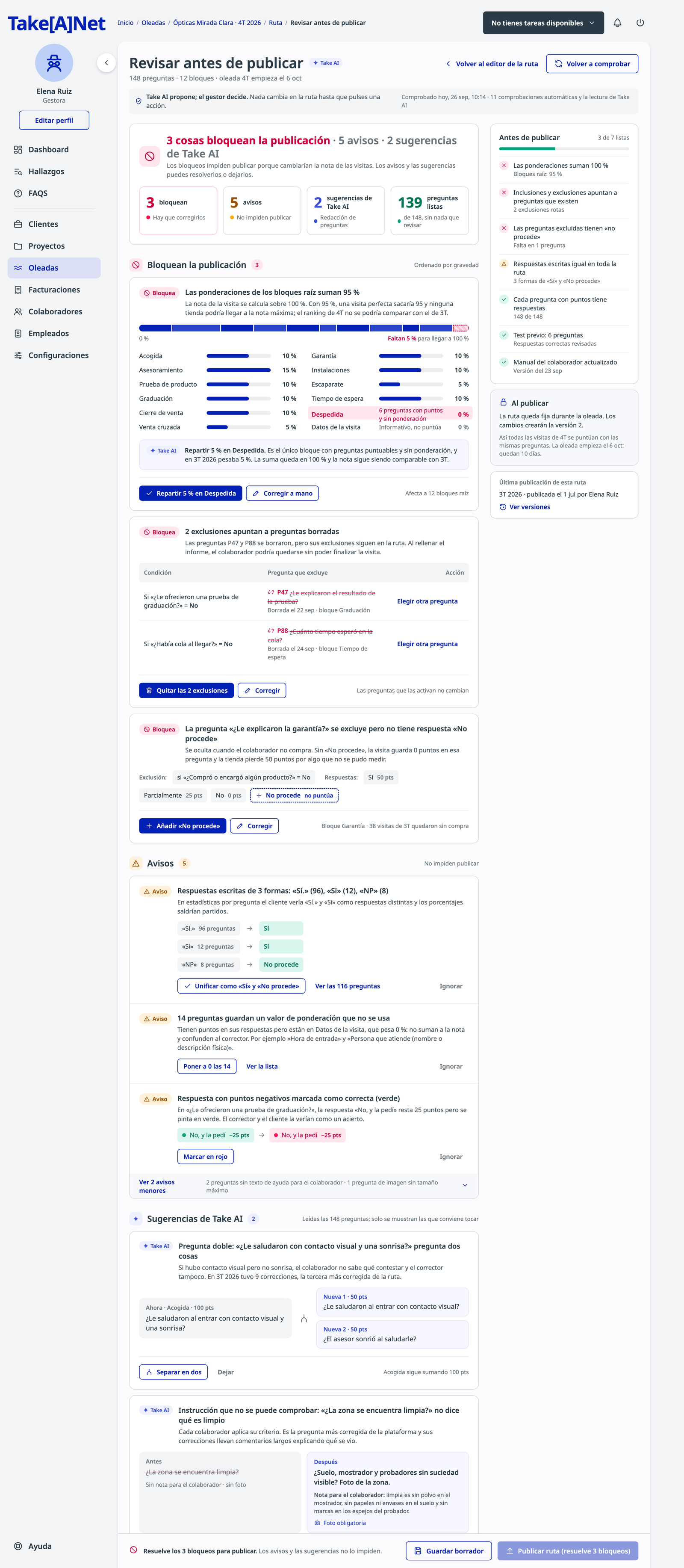 Revisar la ruta antes de publicar