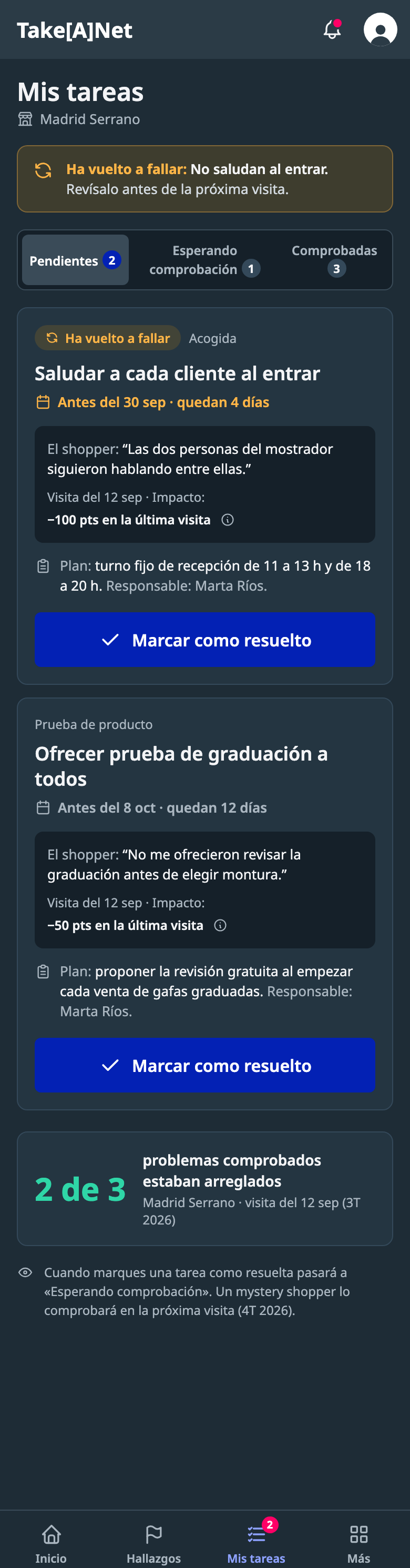 Mis tareas en el móvil